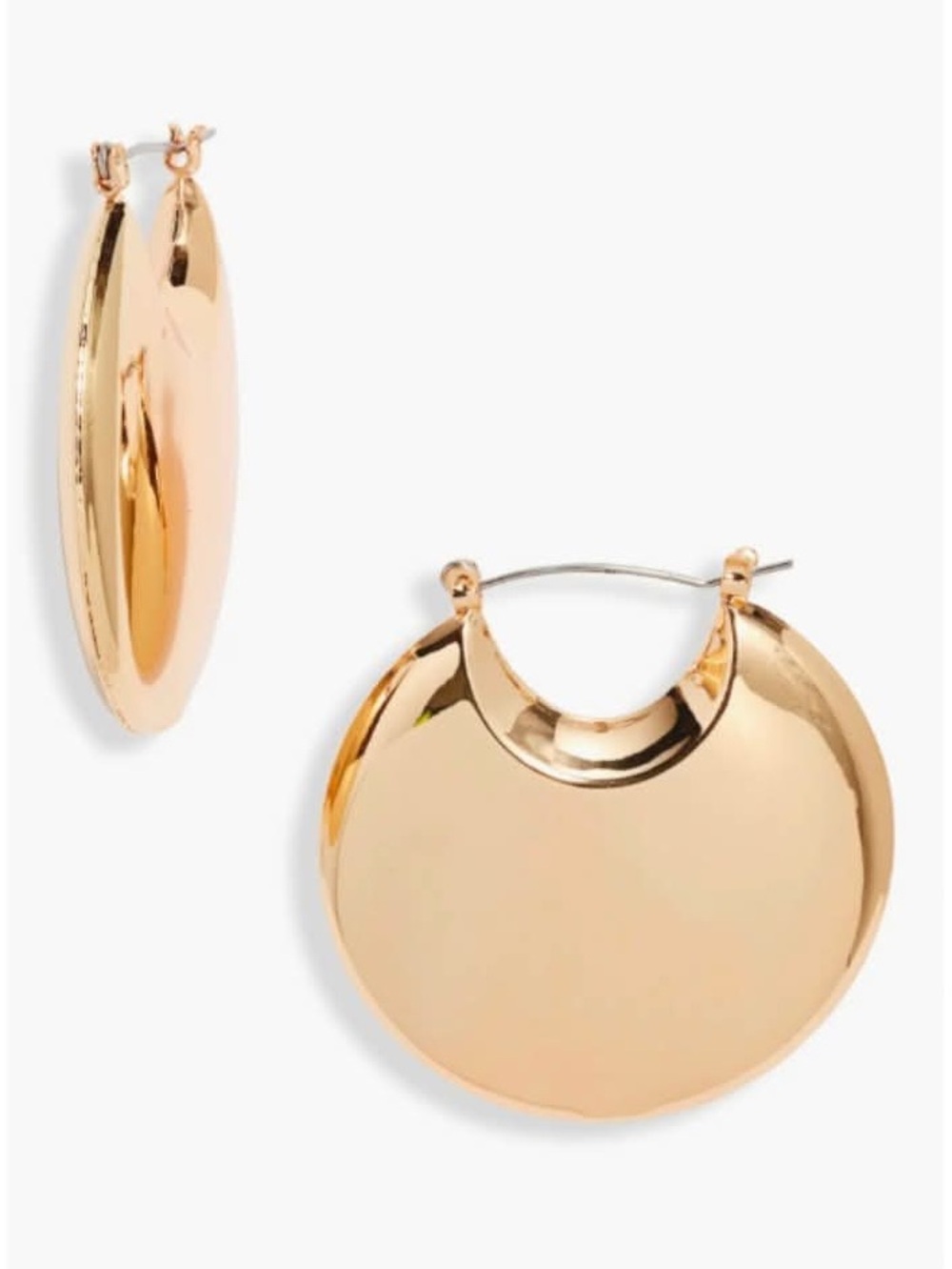 NWOT Open Edit Puffy Polished Hoop Earrings
MRSP $35